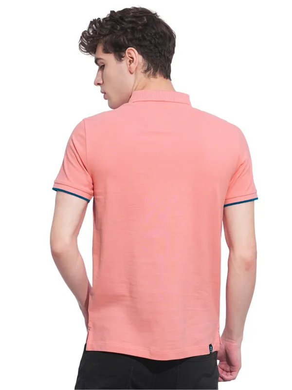 Being Human Clothing Mens-Top Polo Neck Coral