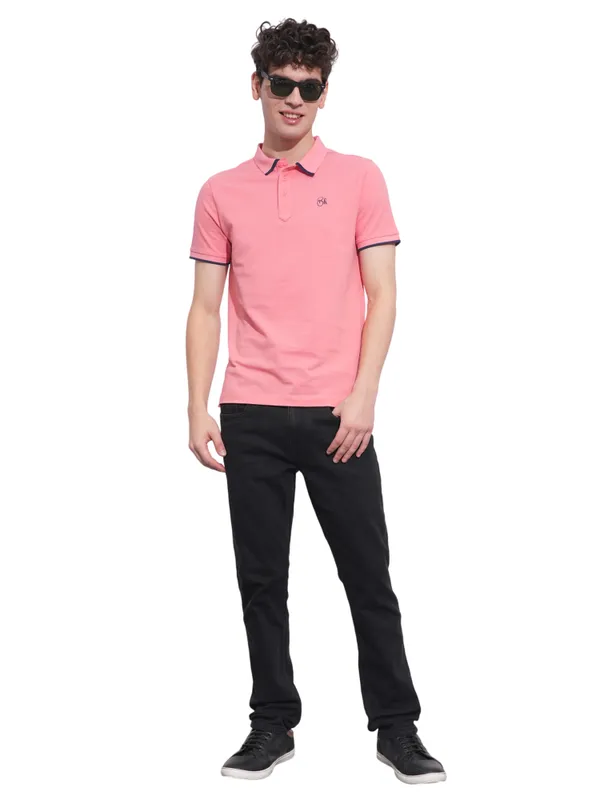 Being Human Clothing Mens-Top Polo Neck Coral
