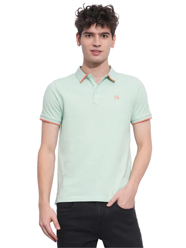 Being Human Clothing Mens-Top Polo Neck Mint