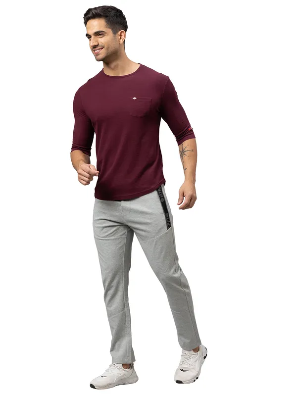 Being Human Clothing Men Slim Fit Crew Neck T-Shirts-Fig