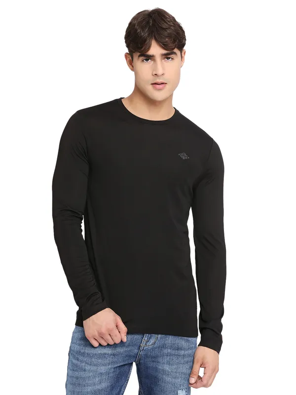 Being Human Clothing Men Regular Fit Crew Neck T-Shirts-Black