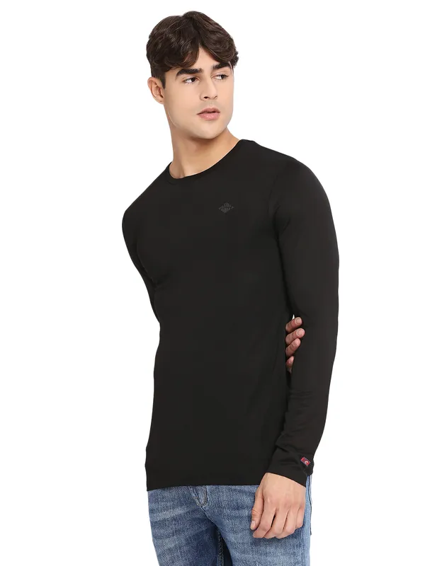 Being Human Clothing Men Regular Fit Crew Neck T-Shirts-Black