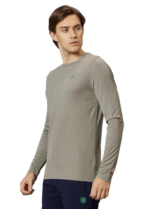 Being Human Clothing Men Regular Fit Crew Neck T-Shirts-Dk.Grey