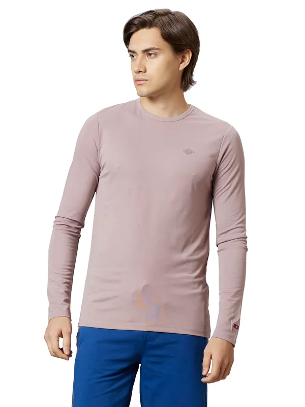 Being Human Clothing Men Regular Fit Crew Neck T-Shirts-Pink
