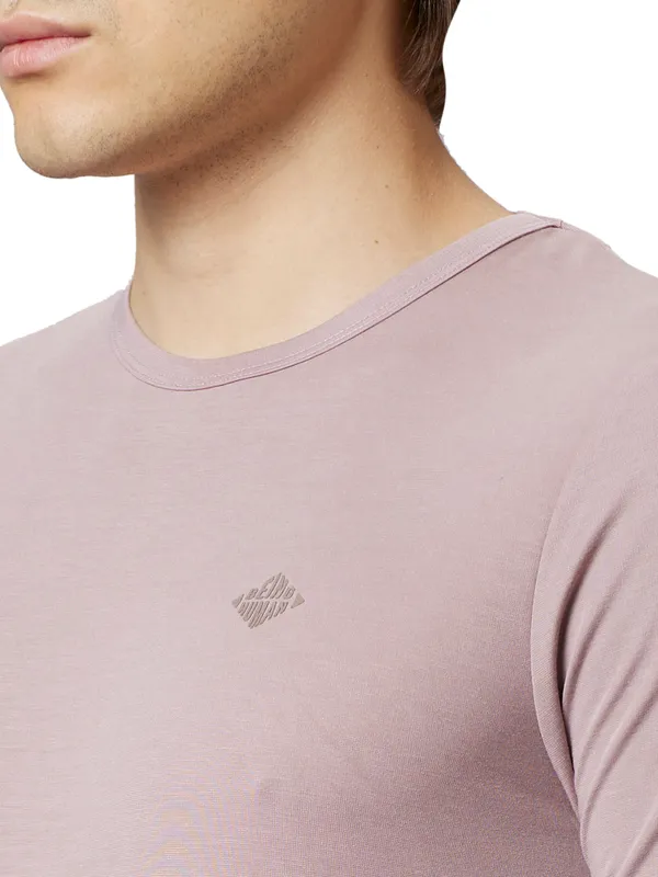 Being Human Clothing Men Regular Fit Crew Neck T-Shirts-Pink