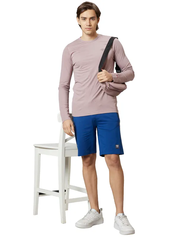 Being Human Clothing Men Regular Fit Crew Neck T-Shirts-Pink