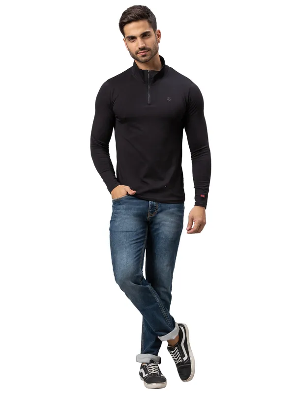 Being Human Clothing Men Regular Fit Crew Neck T-Shirts-Black