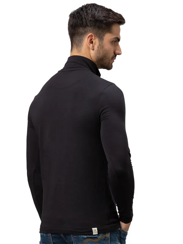 Being Human Clothing Men Regular Fit Crew Neck T-Shirts-Black