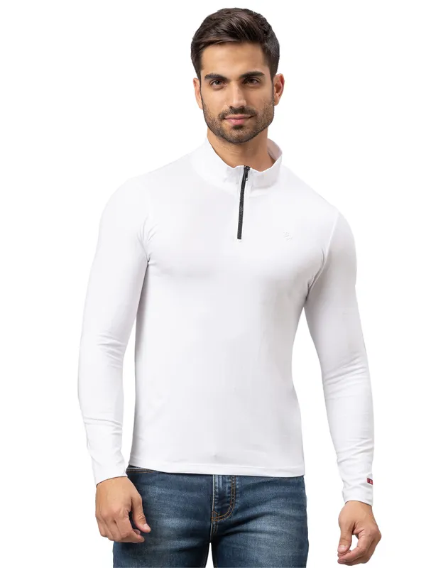 Being Human Clothing Men Regular Fit Crew Neck T-Shirts-White