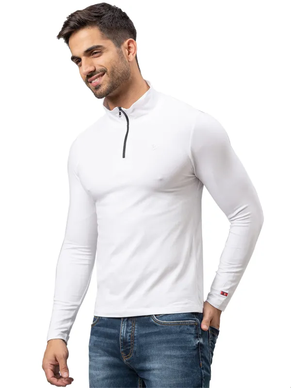 Being Human Clothing Men Regular Fit Crew Neck T-Shirts-White