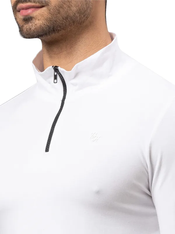 Being Human Clothing Men Regular Fit Crew Neck T-Shirts-White