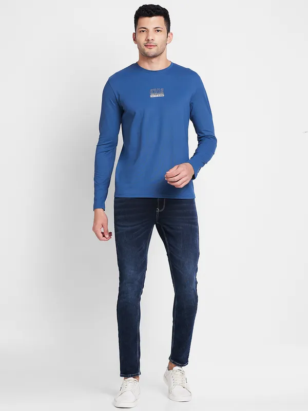 Being Human Men  T-Shirts-Blue