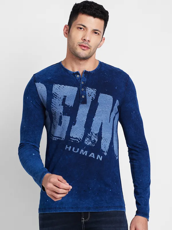 Being Human Men  T-Shirts-Indigo