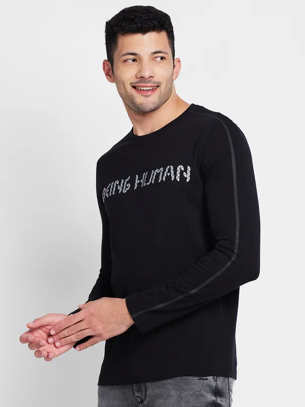 Being Human Men  T-Shirts-Black