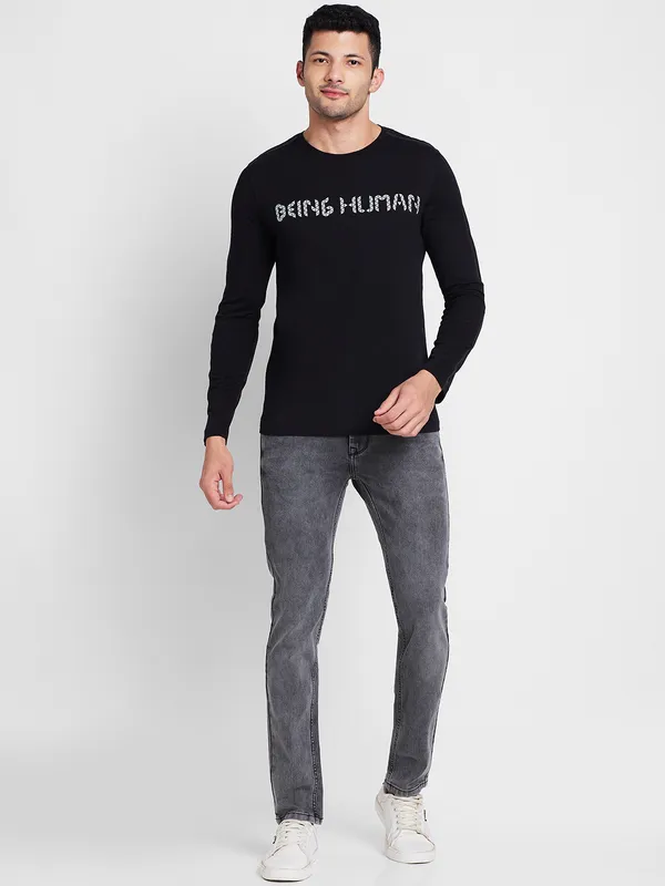 Being Human Men  T-Shirts-Black