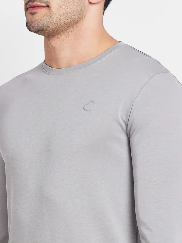 Being Human Clothing Men Regular Fit Crew Neck T-Shirts-Grey