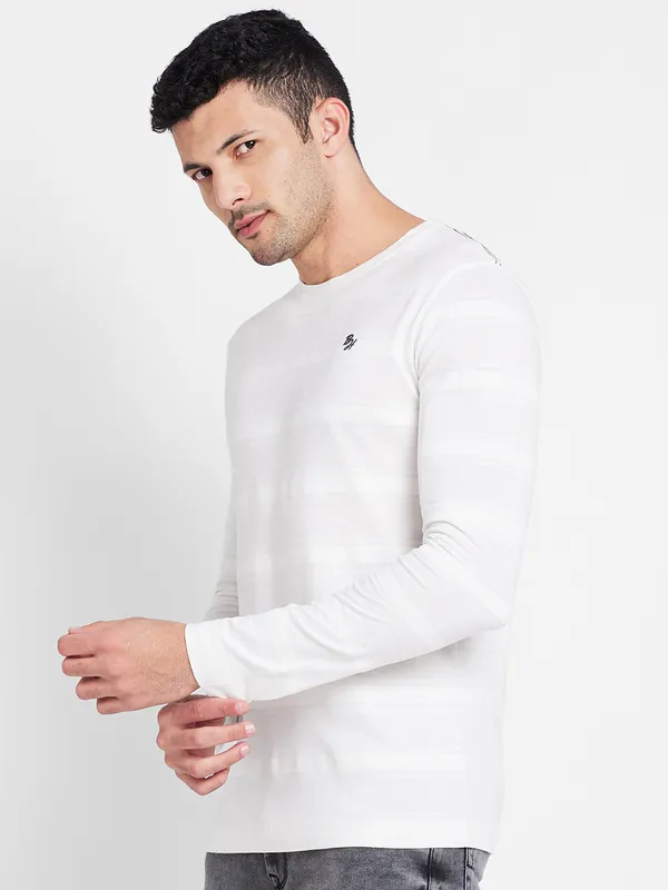 Being Human Clothing Men Regular Fit Crew Neck T-Shirts-White
