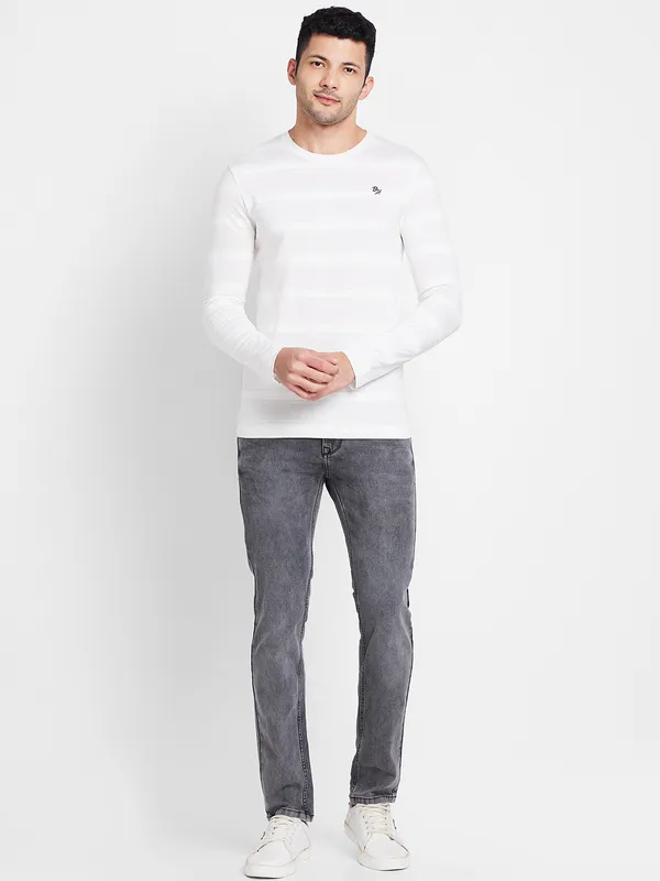 Being Human Clothing Men Regular Fit Crew Neck T-Shirts-White