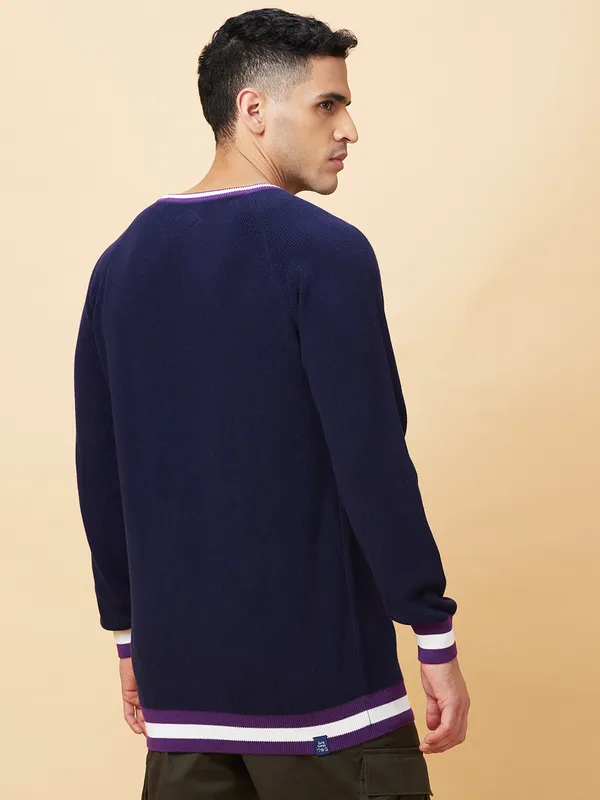 Being Human Mens-Top Crew Neck Navy