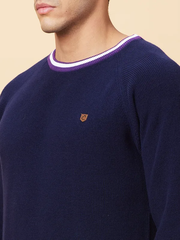 Being Human Mens-Top Crew Neck Navy