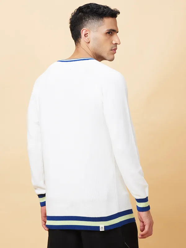 Being Human Mens-Top Crew Neck White