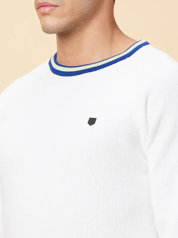 Being Human Mens-Top Crew Neck White