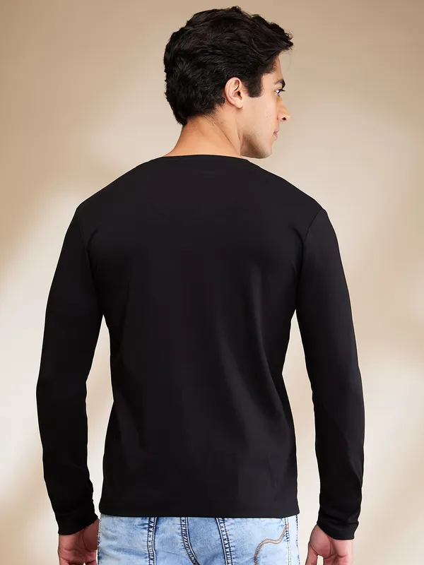 Being Human Mens-Top Crew Neck Black