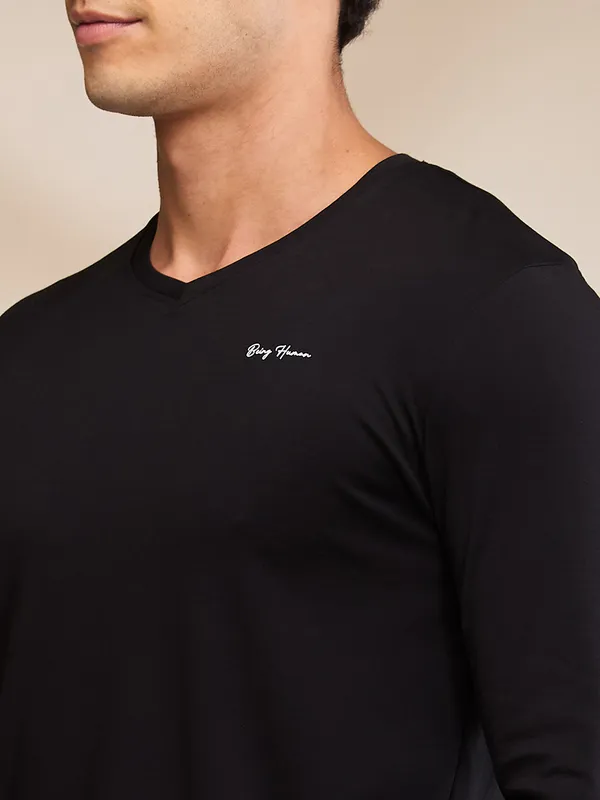 Being Human Mens-Top Crew Neck Black