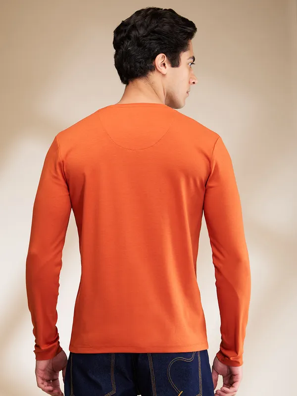 Being Human Mens-Top Crew Neck Rust
