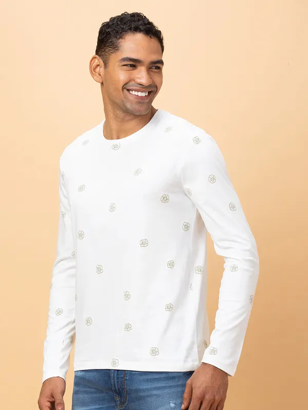 Being Human Clothing Mens-Top Crew Neck Off White