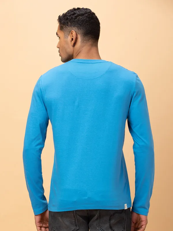 Being Human Mens-Top Crew Neck Blue