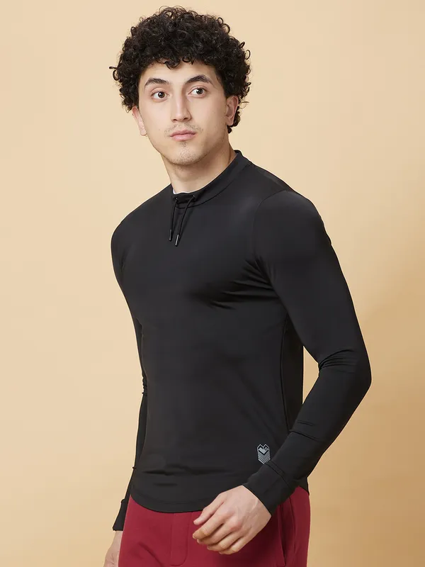 Being Human Clothing Mens-Top Crew Neck Black