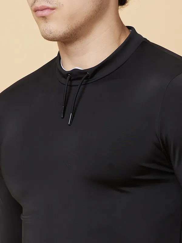 Being Human Clothing Mens-Top Crew Neck Black