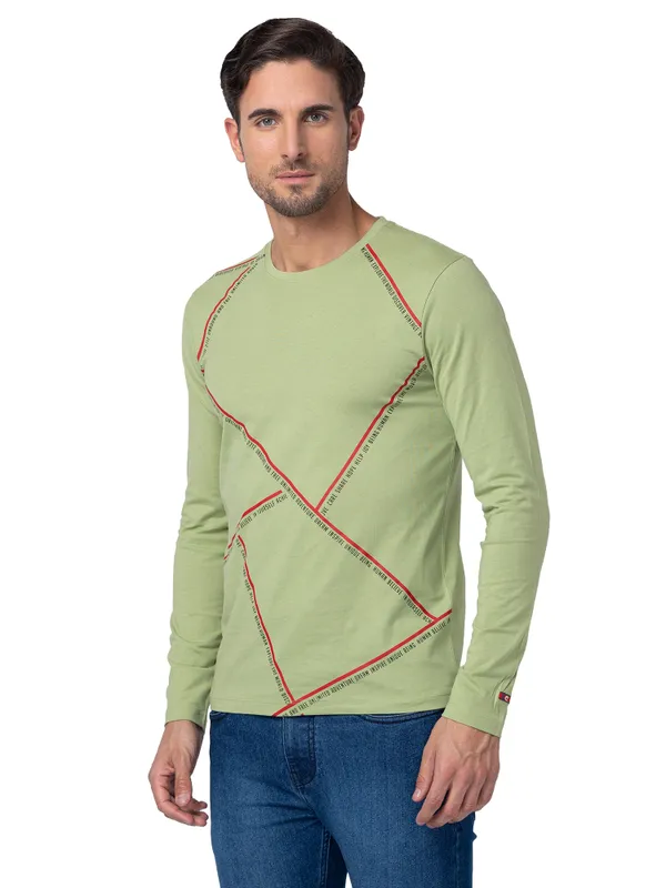 Being Human Regular Fit Men Crew Neck T-Shirts-Tarragon