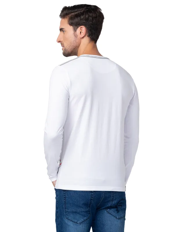 Being Human Regular Fit Men Crew Neck T-Shirts-White