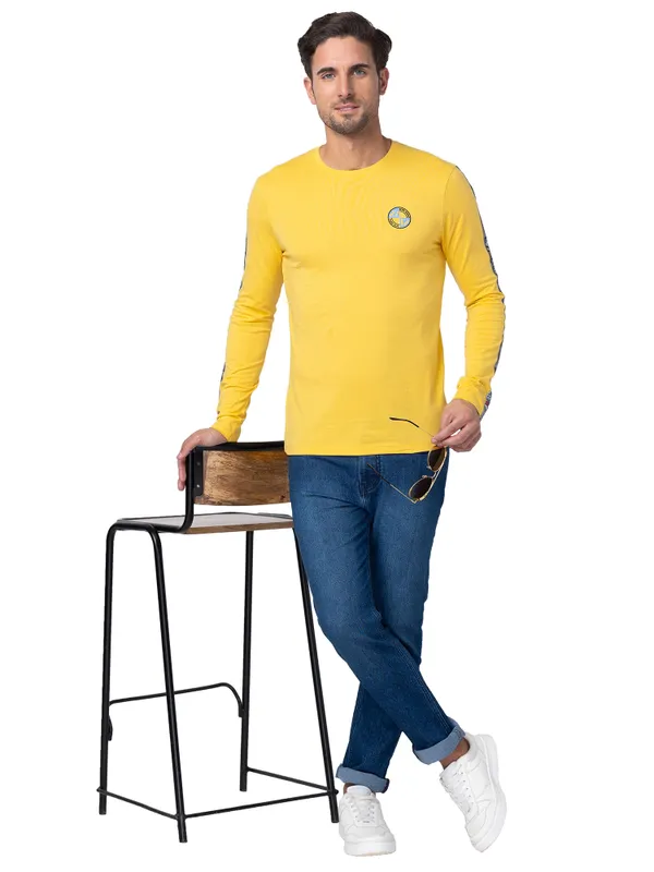 Being Human Regular Fit Men Crew Neck T-Shirts-Mimosa