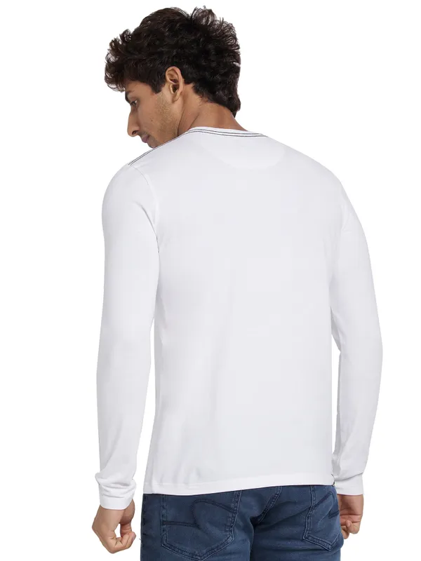 Being Human Regular Fit Men Crew Neck T-Shirts-White