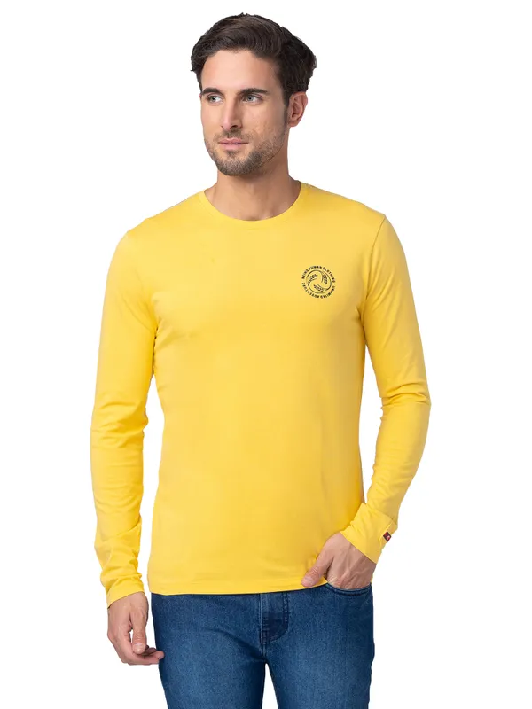 Being Human Clothing Men Regular Fit Crew Neck T-Shirts-Mimosa
