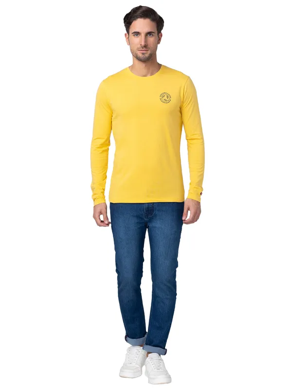 Being Human Clothing Men Regular Fit Crew Neck T-Shirts-Mimosa