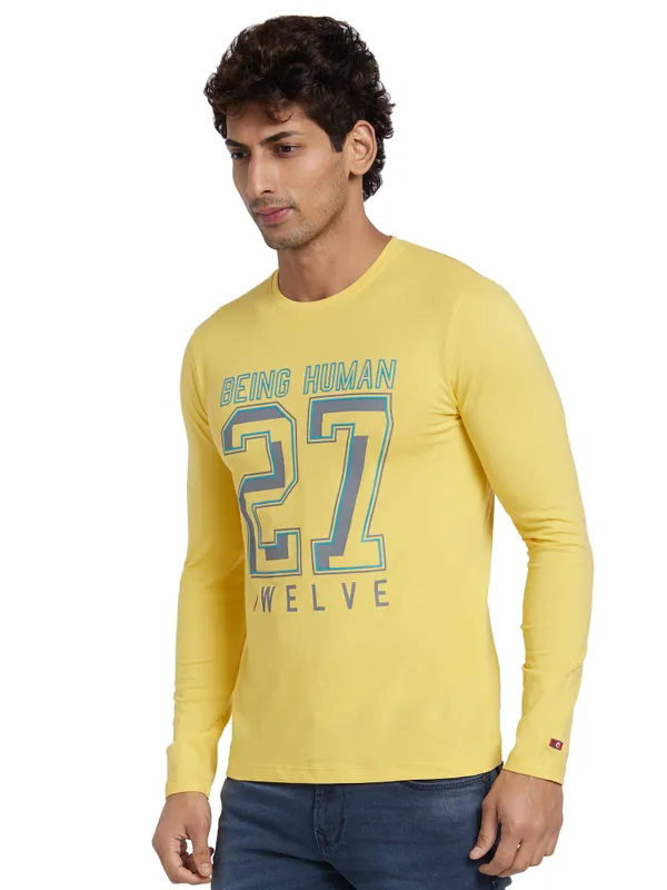 Being Human Regular Fit Men Crew Neck T-Shirts-Mimosa