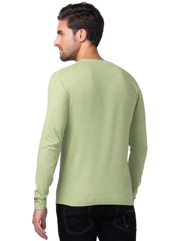 Being Human Clothing Men Regular Fit Crew Neck T-Shirts-Tarragon