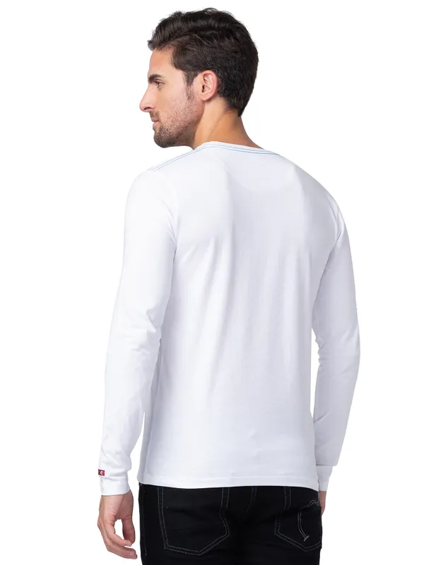 Being Human Clothing Men Regular Fit Crew Neck T-Shirts-White