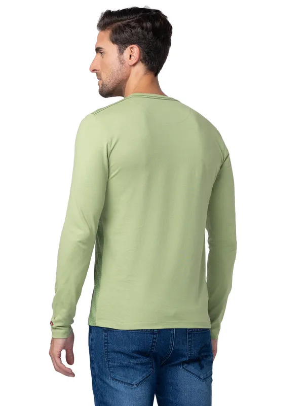 Being Human Regular Fit Men Crew Neck T-Shirts-Tarragon