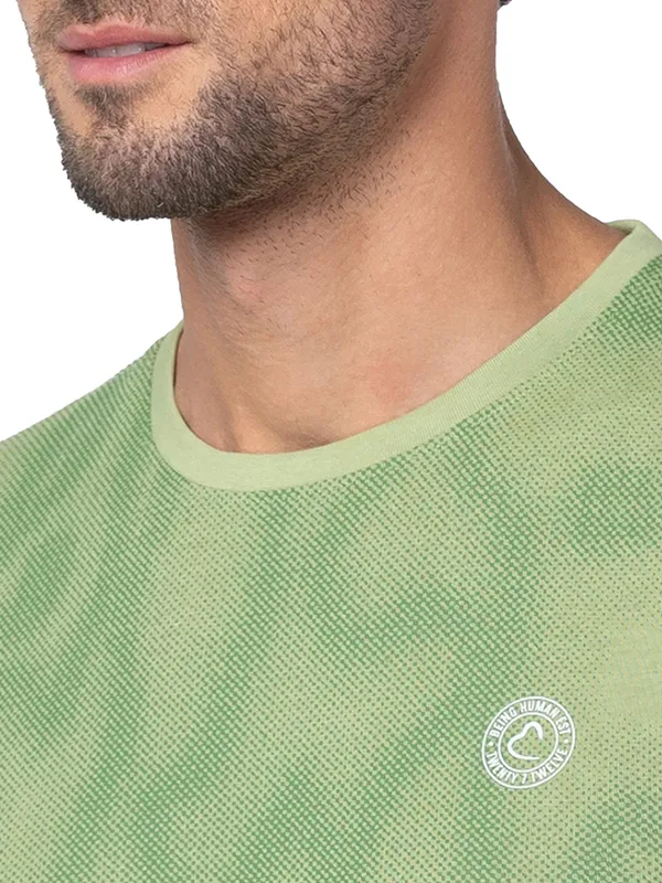 Being Human Regular Fit Men Crew Neck T-Shirts-Tarragon