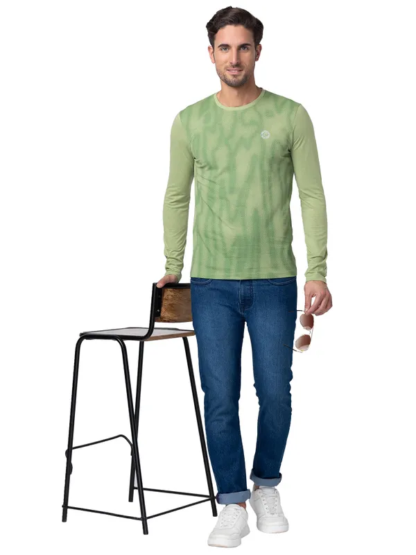 Being Human Regular Fit Men Crew Neck T-Shirts-Tarragon