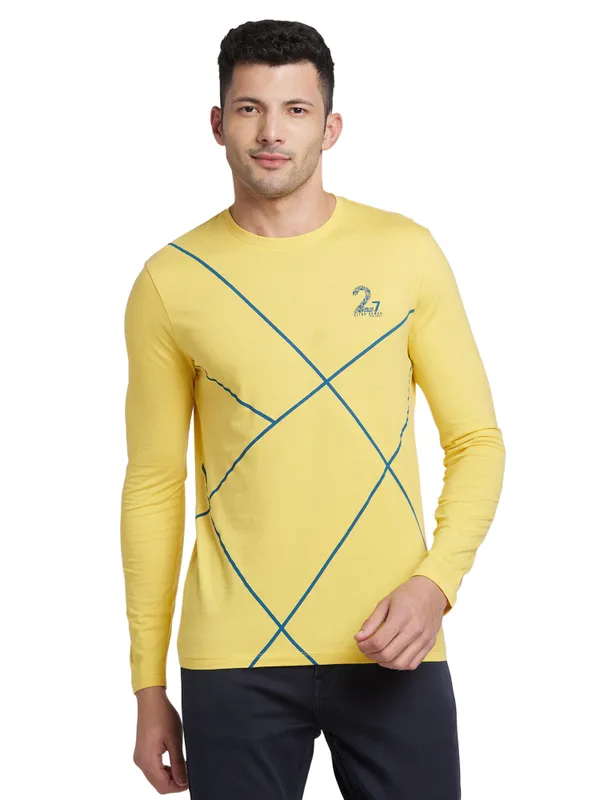 Being Human Clothing Men Regular Fit Crew Neck T-Shirts-Mimosa