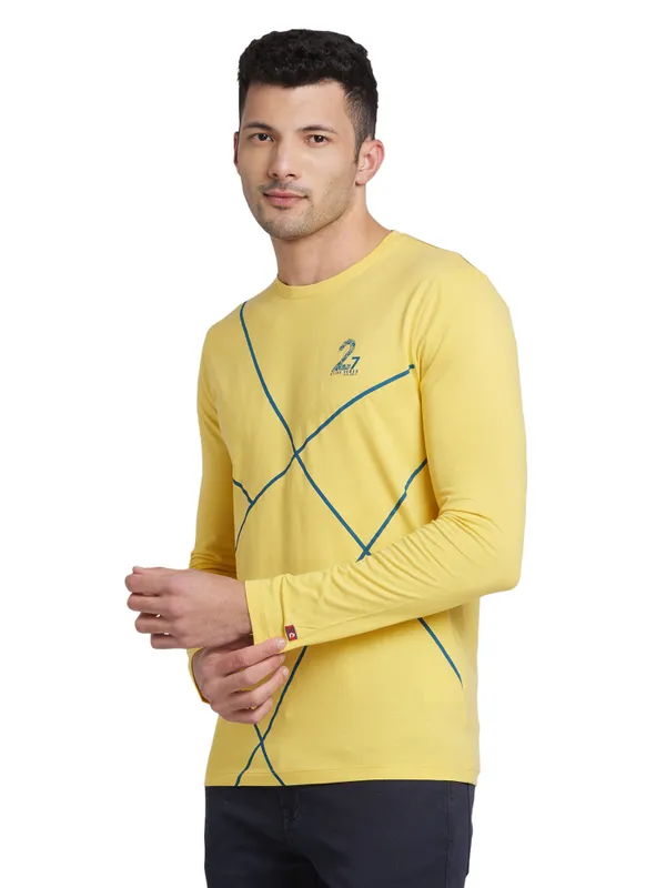 Being Human Clothing Men Regular Fit Crew Neck T-Shirts-Mimosa