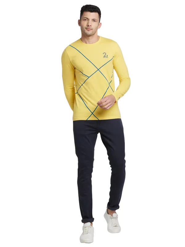 Being Human Clothing Men Regular Fit Crew Neck T-Shirts-Mimosa