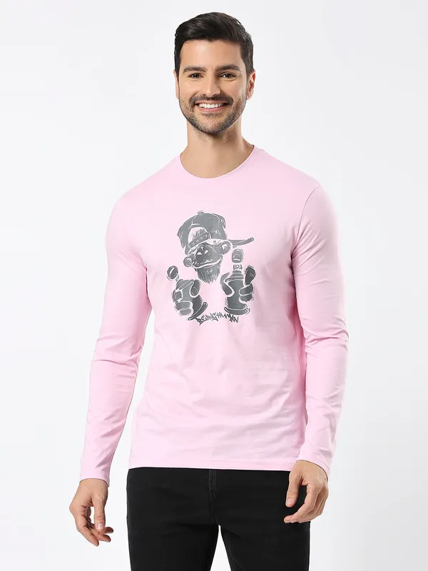 Being Human Clothing Men  T-Shirts-Light Pink