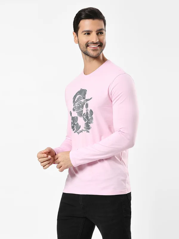 Being Human Clothing Men  T-Shirts-Light Pink